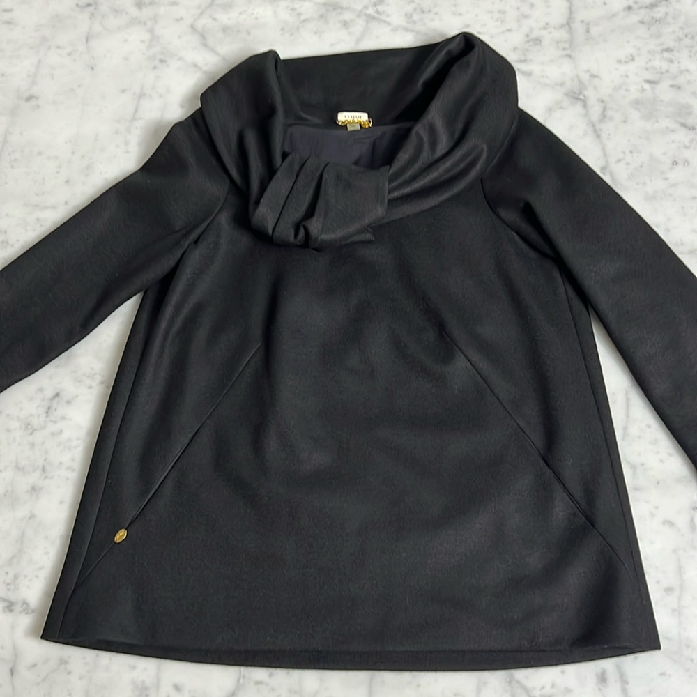 Elijah Made in USA Virgin Wool Tunic Cape Jacket Top